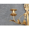 1950′ Paire D’Appliques En Bronze Doré De Style LXVI | Biron 1950′ Paire D’Appliques En Bronze Doré De Style LXVI