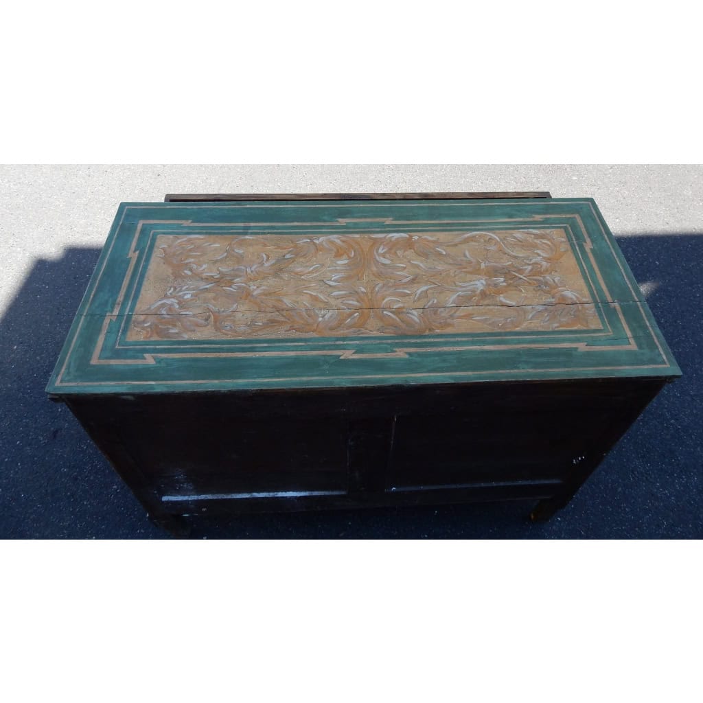 1820′ Commode En Bois Peint Décor à l’Antique