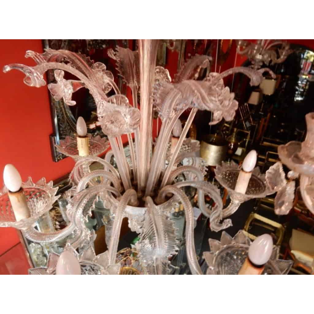 1900/20 Lustre Cristal Murano 6 Bras | Biron 1900/20 Lustre Cristal Murano 6 Bras