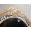 1970/80′ Miroir Cristal Murano Véronèse avec Inclusions de Feuilles d’Or