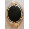 1970/80′ Miroir Cristal Murano Véronèse avec Inclusions de Feuilles d’Or