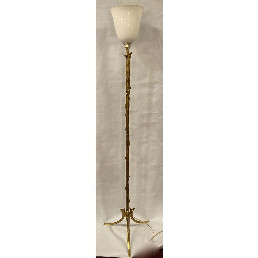 1970′ Lampadaire en Bronze Doré Maison Charles Ou Agostini Modèle Palmier | Biron ||||||