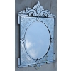 1900′ Miroir Vénitien à Cartouches, Ovale Biseauté ||||||||