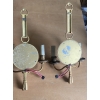 1950/70′ Paire d’Appliques en Bronze Doré Avec Miroir Convexe Signée Petitot | Biron 1950/70′ Paire d’Appliques en Bronze Doré Avec Miroir Convexe Signée Petitot