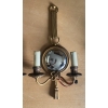 1950/70′ Paire d’Appliques en Bronze Doré Avec Miroir Convexe Signée Petitot | Biron 1950/70′ Paire d’Appliques en Bronze Doré Avec Miroir Convexe Signée Petitot