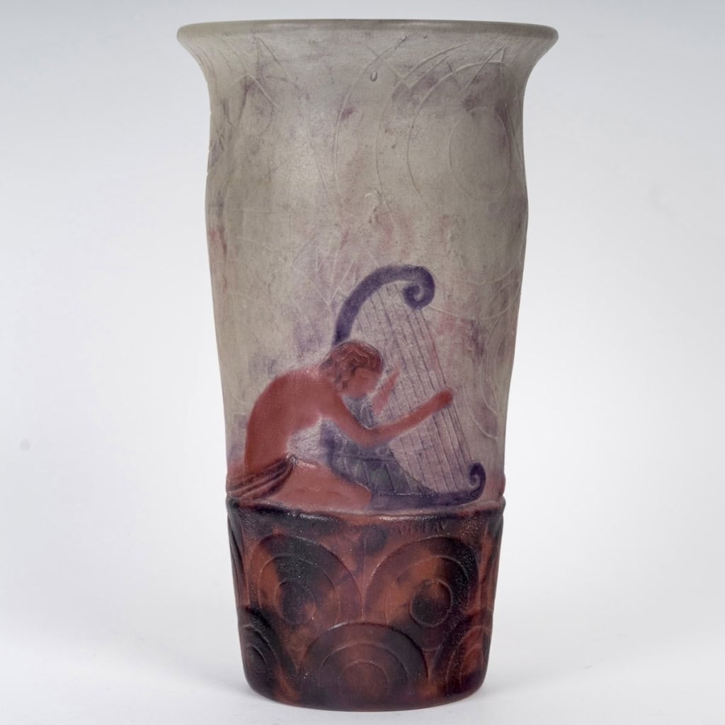 Vase « Musiciens Grecs » pâte de verre de Gabriel ARGY-ROUSSEAU | Biron ||||||||||