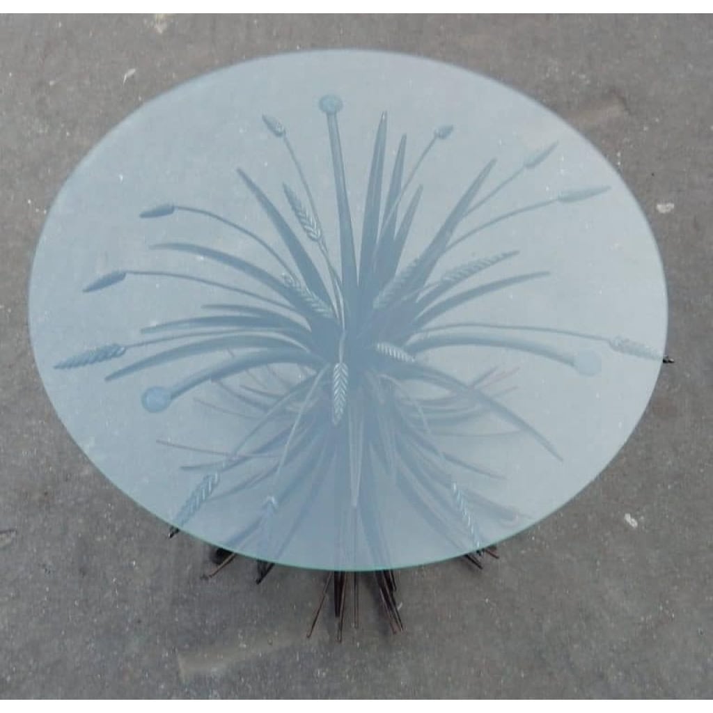 1970′ Paire de Guéridons ou Tables Basses Gerbe de Blé Noire Style Coco Chanel | Biron 1970′ Paire de Guéridons ou Tables Basses Gerbe de Blé Noire Style Coco Chanel