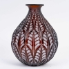 Vase « Malesherbes » verre ambre foncé patiné blanc de René LALIQUE | Biron |||||||
