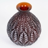 Vase « Malesherbes » verre ambre foncé patiné blanc de René LALIQUE | Biron Vase "Malesherbes" verre ambre foncé patiné blanc de René LALIQUE
