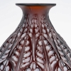 Vase « Malesherbes » verre ambre foncé patiné blanc de René LALIQUE | Biron Vase "Malesherbes" verre ambre foncé patiné blanc de René LALIQUE