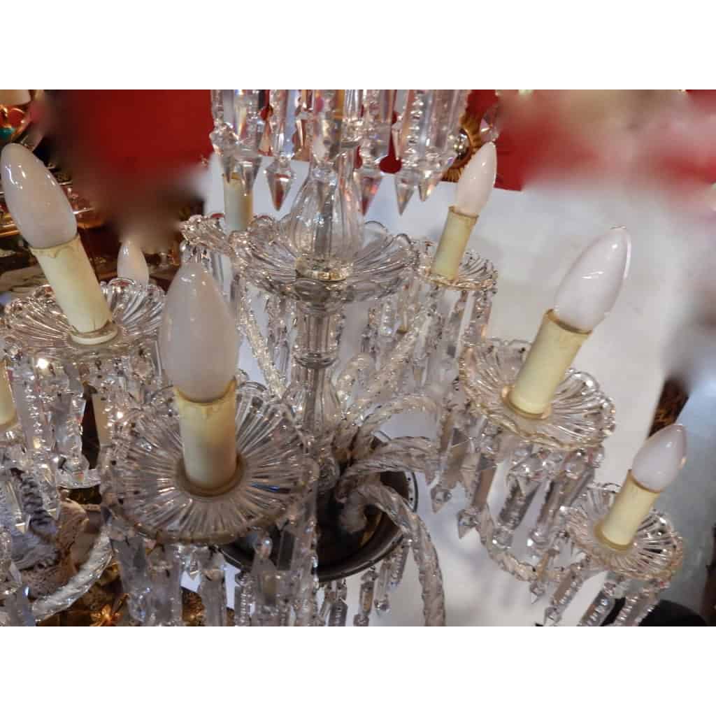 1950′ Lustre 15 Branches 10 + 5 Baccarat | Biron 1950′ Lustre 15 Branches 10 + 5 Baccarat