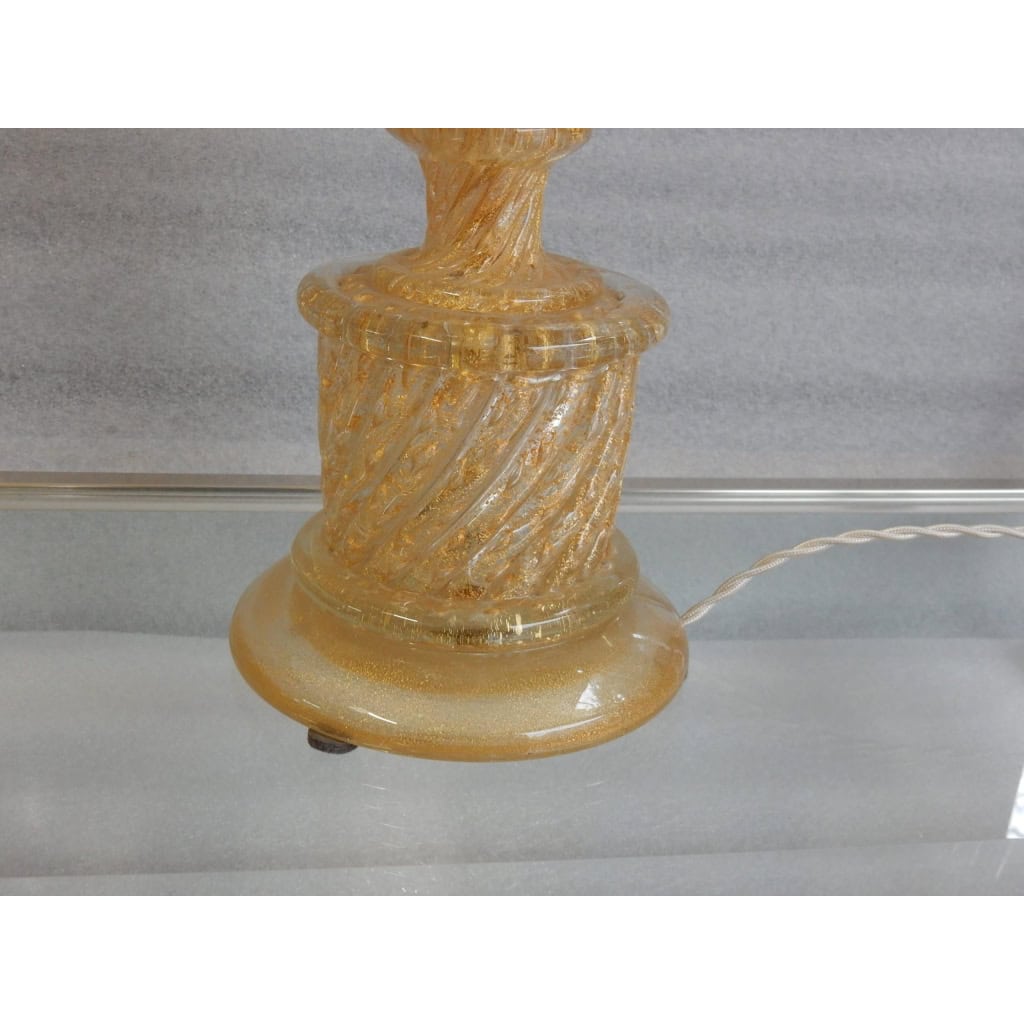 1950/70 Paire de Lampes Barovier & Toso Avec Paillons d’Or | Biron 1950/70 Paire de Lampes Barovier & Toso Avec Paillons d’Or
