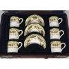Coffret de tasses anglaises, Royal Worcester | Biron Coffret de tasses anglaises, Royal Worcester