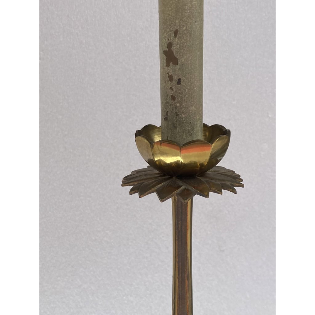 1970′ Paire De Lampadaires En Bronze Doré Maison Baguès Modèle Bambou | Biron 1970′ Paire De Lampadaires En Bronze Doré Maison Baguès Modèle Bambou
