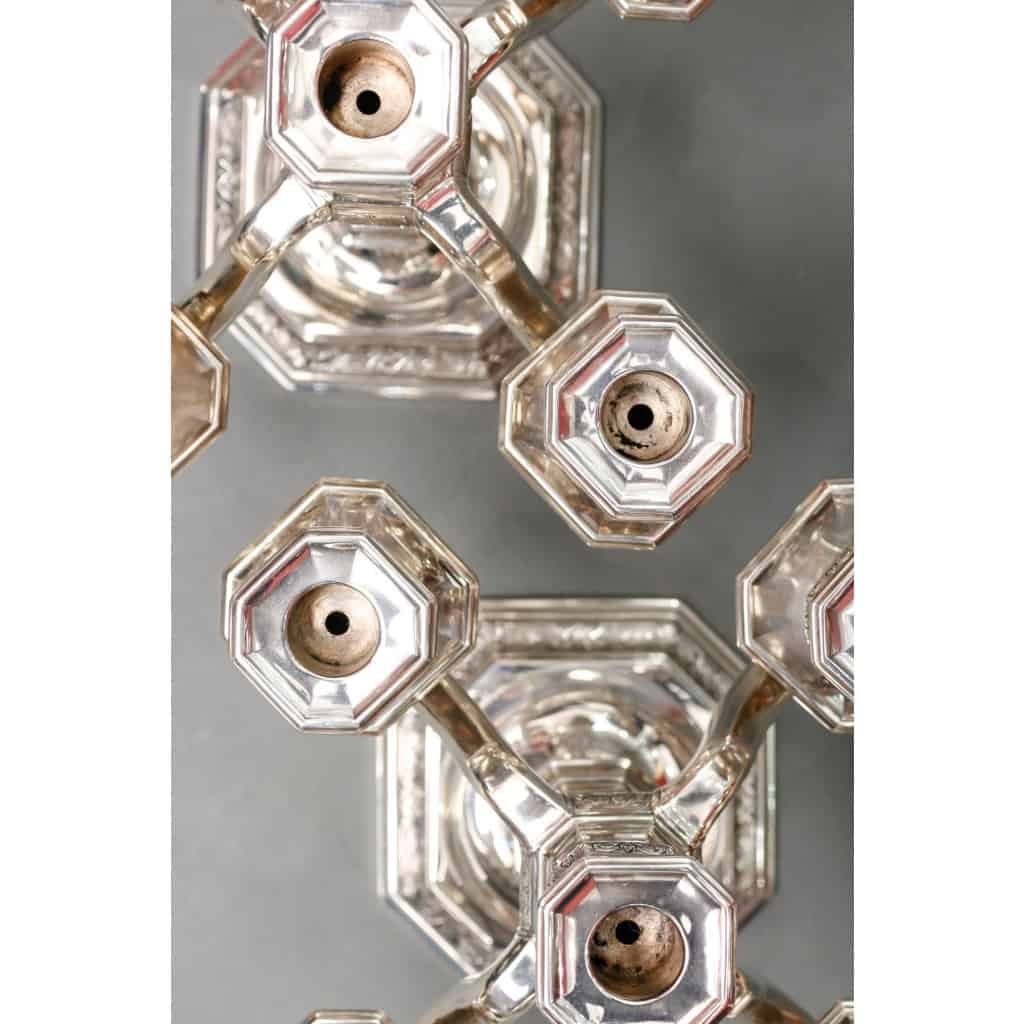 TETARD FRÈRES – PAIRE DE CANDÉLABRES BAS EN ARGENT MASSIF CIRCA 1930 | Biron TETARD FRÈRES - PAIRE DE CANDÉLABRES BAS EN ARGENT MASSIF CIRCA 1930