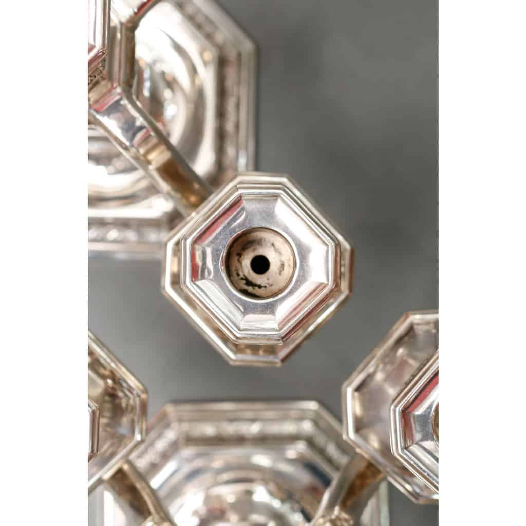 TETARD FRÈRES – PAIRE DE CANDÉLABRES BAS EN ARGENT MASSIF CIRCA 1930 | Biron TETARD FRÈRES - PAIRE DE CANDÉLABRES BAS EN ARGENT MASSIF CIRCA 1930