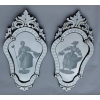 1920/40 Paire De Miroirs Aux Elégantes 10