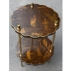 1950/70′ Guéridon Maison Baguès Décor Palmier en Bronze Doré Avec Plateaux Laque de Chine | Biron |||||||||||