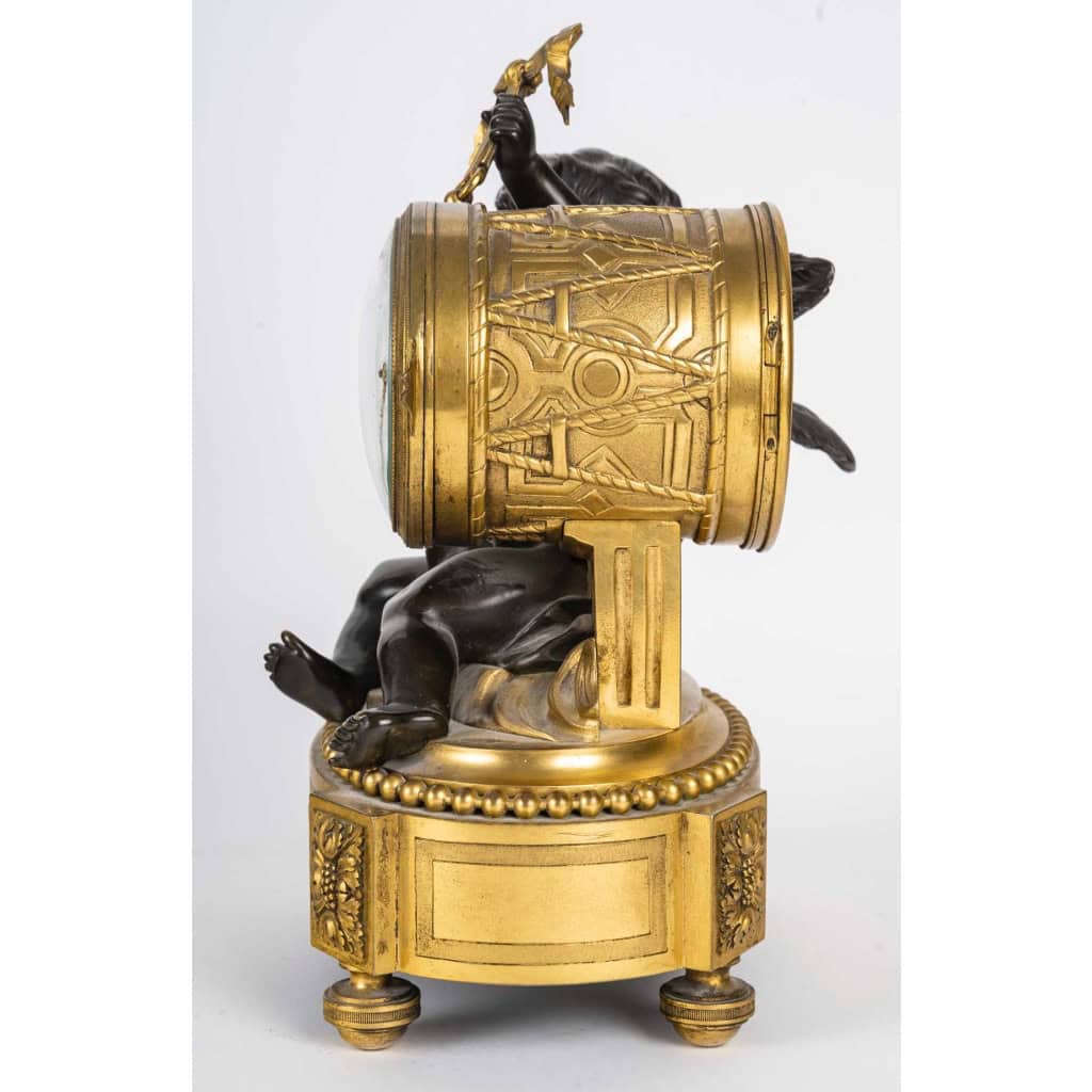 Pendule Napoléon III « Amour au tambour », circa 1875 | Biron Pendule Napoléon III « Amour au tambour », circa 1875