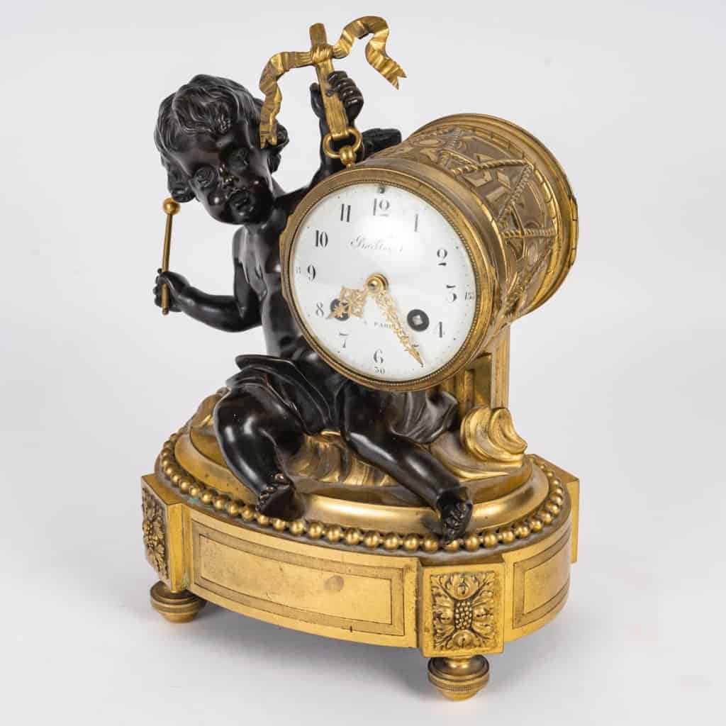 Pendule Napoléon III « Amour au tambour », circa 1875 | Biron Pendule Napoléon III « Amour au tambour », circa 1875