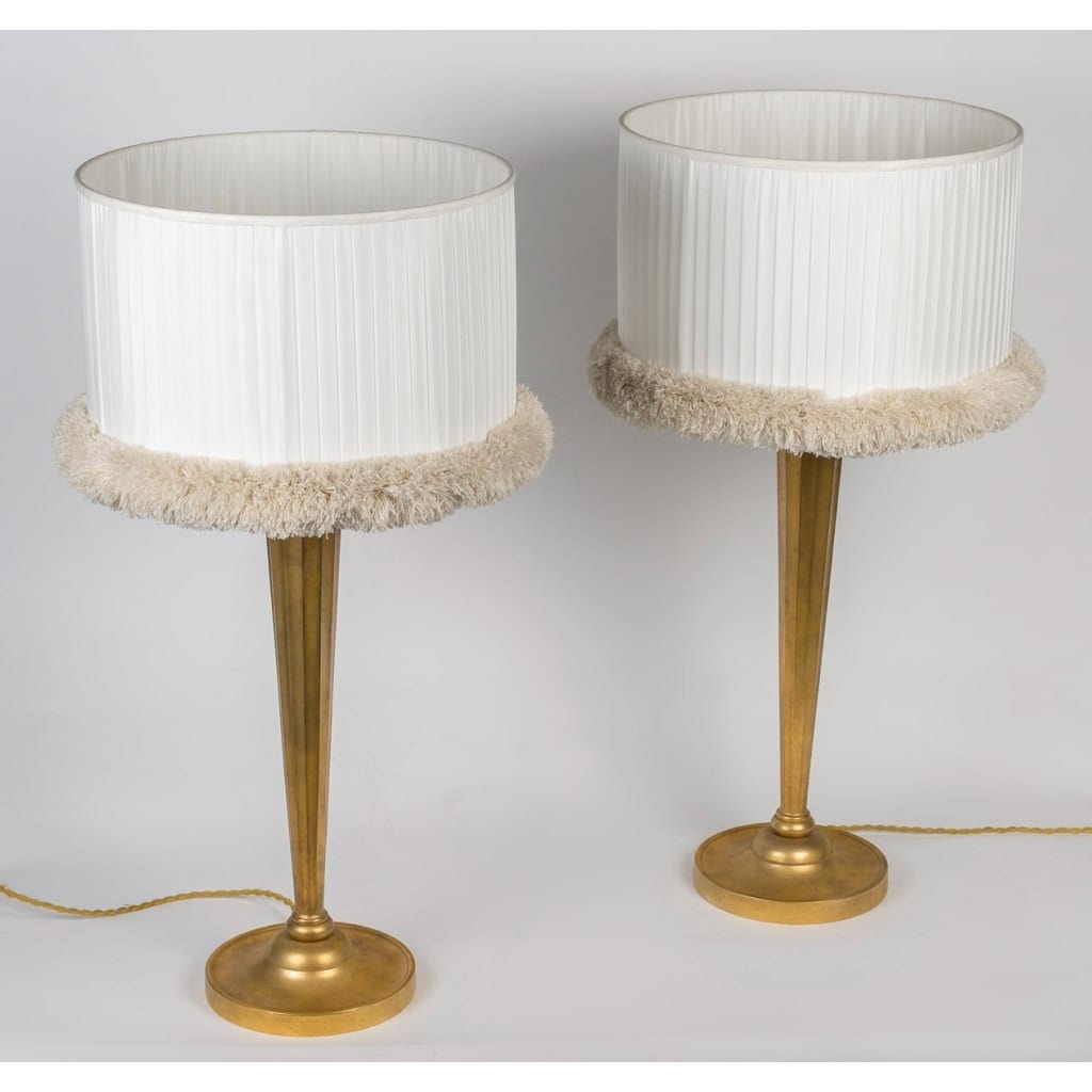 Paire de Lampes de Table Art Déco par Genet & Michon circa 1925 | Biron ||||||||