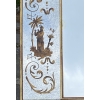 1960/70 Miroir Horizontal Aux Chinois Musiciens Décor Eglomisé Et Cadre Feuilles d’Or DLG Pansard | Biron 1960/70 Miroir Horizontal Aux Chinois Musiciens Décor Eglomisé Et Cadre Feuilles d’Or DLG Pansard