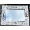 1960/70 Miroir Horizontal Aux Chinois Musiciens Décor Eglomisé Et Cadre Feuilles d’Or DLG Pansard | Biron 1960/70 Miroir Horizontal Aux Chinois Musiciens Décor Eglomisé Et Cadre Feuilles d’Or DLG Pansard