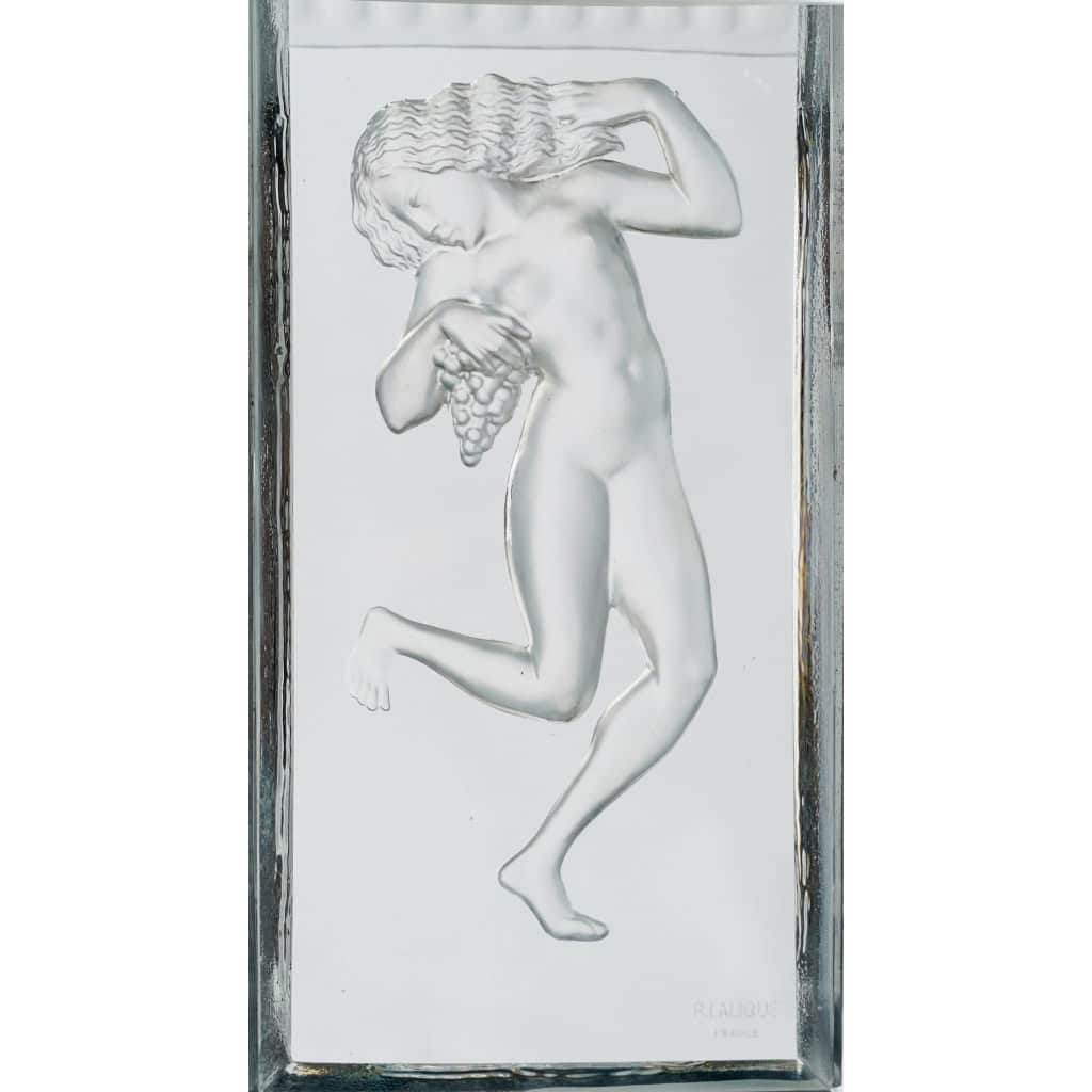 Lampe « Bacchante » verre blanc de René Lalique | Biron Lampe "Bacchante" verre blanc de René Lalique