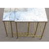 1950/70 Série de 3 Tables Gigognes Modèle Bambou avec Pieds Maison Baguès 13