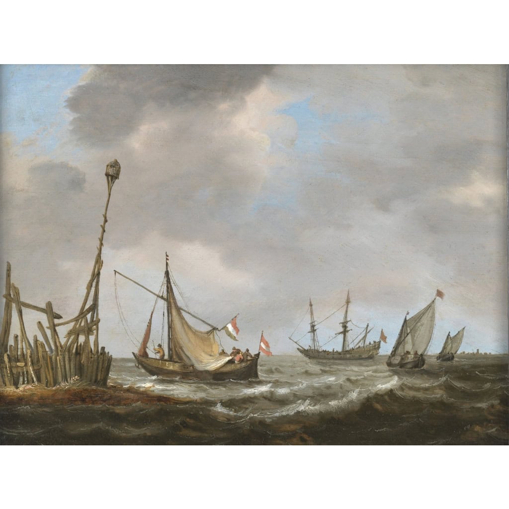 Navires près de la côte – Abraham Hendricksz van Beyeren (1620/21 – 1690) | Biron Navires près de la côte - Abraham Hendricksz van Beyeren (1620/21 – 1690)