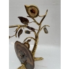 1970′ Horloge Éclairante Aux Feuilles En Agate Par FAURE, FERNANDEZ ou DUVAL BRASSEUR Pour HONORE PARIS | Biron 1970′ Horloge Éclairante Aux Feuilles En Agate Par FAURE, FERNANDEZ ou DUVAL BRASSEUR Pour HONORE PARIS
