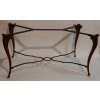 1940/50 Table Basse Plateau Laque de Chine Maison Baguès en Bronze