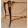 1940/50 Table Basse Plateau Laque de Chine Maison Baguès en Bronze