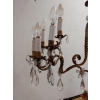 1950/70′ Lustre En Métal Doré 10 Ampoules Décor De Fleurs Style Maison Baguès | Biron 1950/70′ Lustre En Métal Doré 10 Ampoules Décor De Fleurs Style Maison Baguès