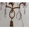 1950/70′ Lustre En Métal Doré 10 Ampoules Décor De Fleurs Style Maison Baguès | Biron 1950/70′ Lustre En Métal Doré 10 Ampoules Décor De Fleurs Style Maison Baguès