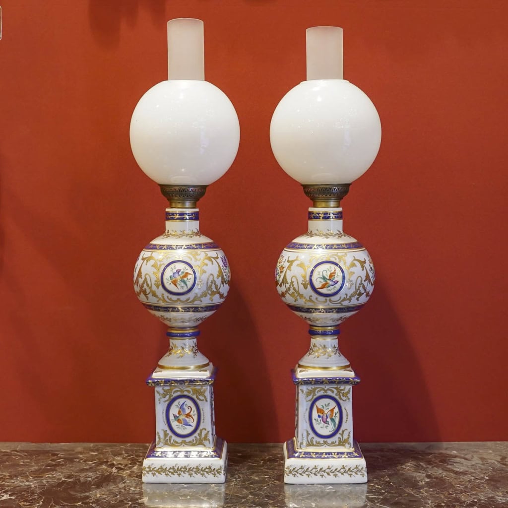 Le Tallec « Paire de Lampes » Baron Jourdan bleu | Biron |||||||||||