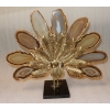 1970′ Paon En Bronze Doré Faisant La Roue Orné De 9 Agates DLG Duval Brasseur Ou Isabelle Faure | Biron 1970′ Paon En Bronze Doré Faisant La Roue Orné De 9 Agates DLG Duval Brasseur Ou Isabelle Faure
