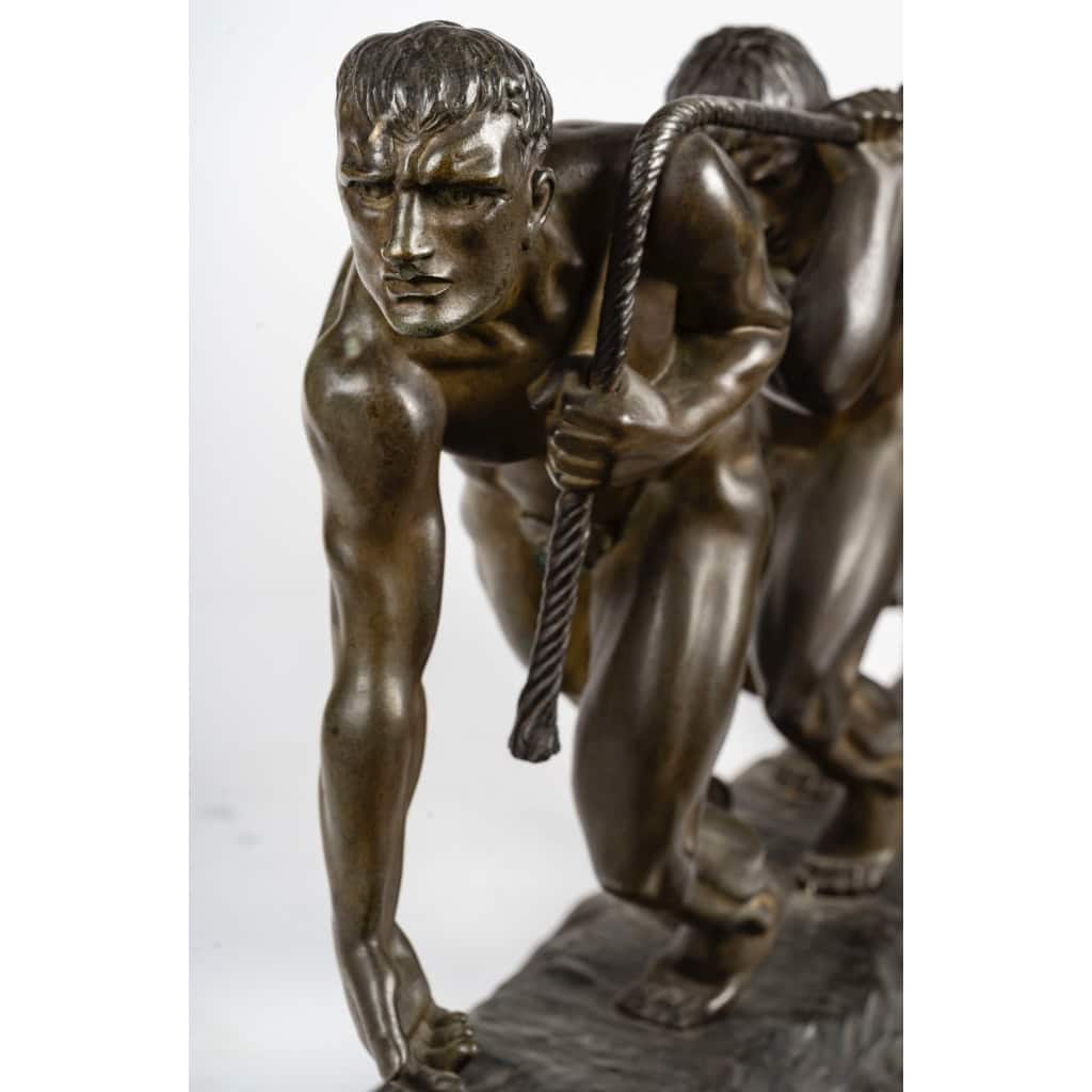 Maurice Guiraud-Riviere (1881-1947), « Les Trois Haleurs ou la Force » | Biron Maurice Guiraud-Riviere (1881-1947), « Les Trois Haleurs ou la Force »
