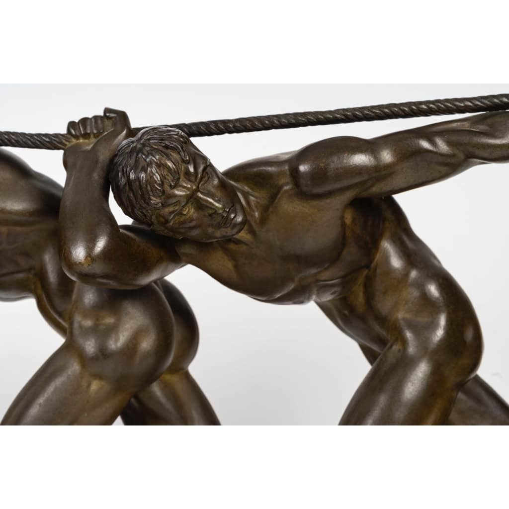 Maurice Guiraud-Riviere (1881-1947), « Les Trois Haleurs ou la Force » | Biron Maurice Guiraud-Riviere (1881-1947), « Les Trois Haleurs ou la Force »