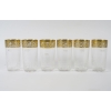 Suite de 6 gobelets et 1 carafe « Thistle » cristal gravé doré de SAINT LOUIS | Biron Suite de 6 gobelets et 1 carafe « Thistle » cristal gravé doré de SAINT LOUIS