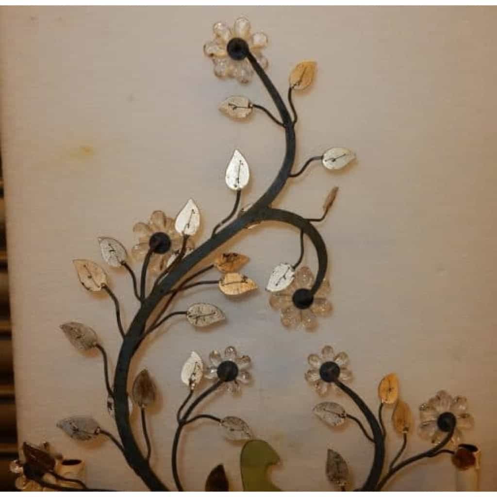 1970′ Paire d’Appliques Banci à la Perruche Style Maison Baguès