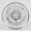 Vase Cornet "Libellules, Fleurettes et Nœuds" verre blanc émaillé bleu et blanc d'Emile GALLE