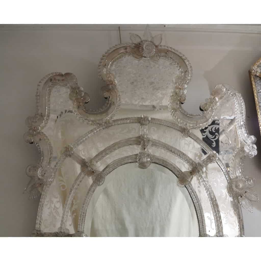 1950′ Miroir Murano Centre Ovale Biseauté | Biron 1950′ Miroir Murano Centre Ovale Biseauté