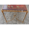 1950/70′ Table Basse Bronze Décor Palmier, Plateau Laque de Chine Rouge Style Maison Baguès | Biron 1950/70′ Table Basse Bronze Décor Palmier, Plateau Laque de Chine Rouge Style Maison Baguès
