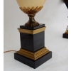 1950/70 Paire de Lampes en Marbre Noir et Oeuf d’Autruche Maison Jansen | Biron 1950/70 Paire de Lampes en Marbre Noir et Oeuf d’Autruche Maison Jansen