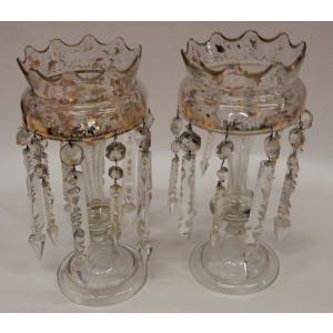 1880′ Paire de Porte Ananas Baccarat Décor à l’Or | Biron |||||||||