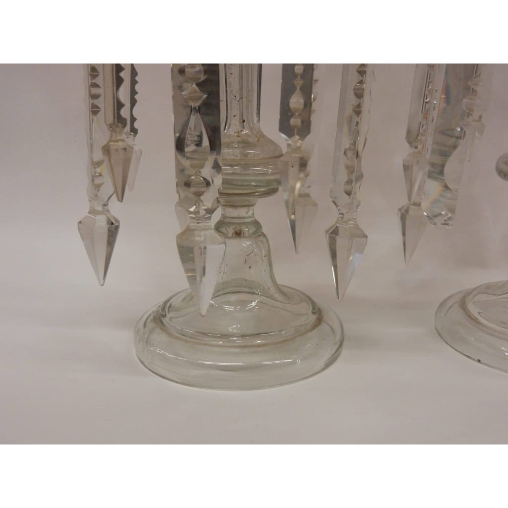 1880′ Paire de Porte Ananas Baccarat Décor à l’Or | Biron 1880′ Paire de Porte Ananas Baccarat Décor à l’Or
