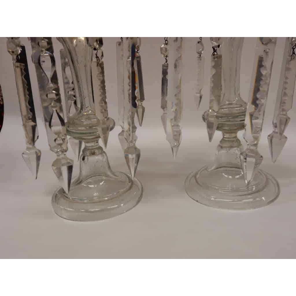 1880′ Paire de Porte Ananas Baccarat Décor à l’Or | Biron 1880′ Paire de Porte Ananas Baccarat Décor à l’Or