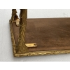 1970′ Paire De Bouts De Canapé Maison Charles , Jansen Ou Baguès Décor Palmier en Bronze Doré avec Plateaux Miroirs Vieillis
