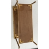 1970′ Paire De Bouts De Canapé Maison Charles , Jansen Ou Baguès Décor Palmier en Bronze Doré avec Plateaux Miroirs Vieillis